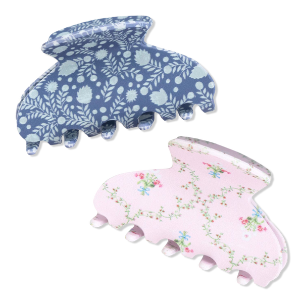 Wet Brush Wet Brush x Hill House Ditsy Thistle and Pink Trellis Small Claw Clips 2ct #1