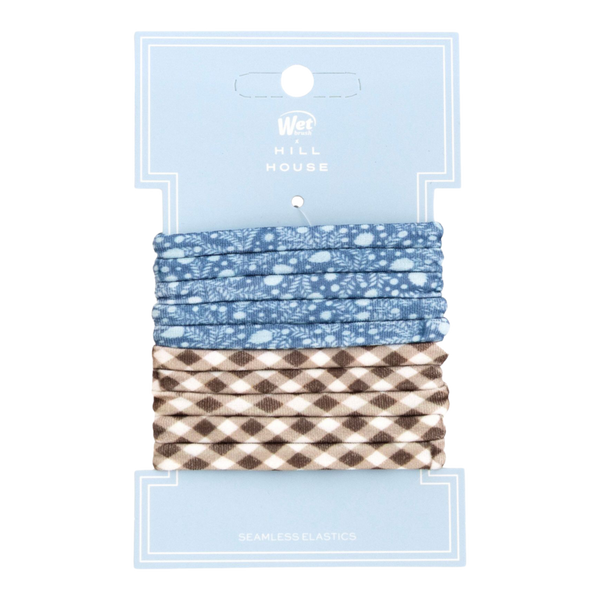 Wet Brush Wet Brush x Hill House Ditsy Thistle and Brown Gingham Seamless Elastics 10ct #3