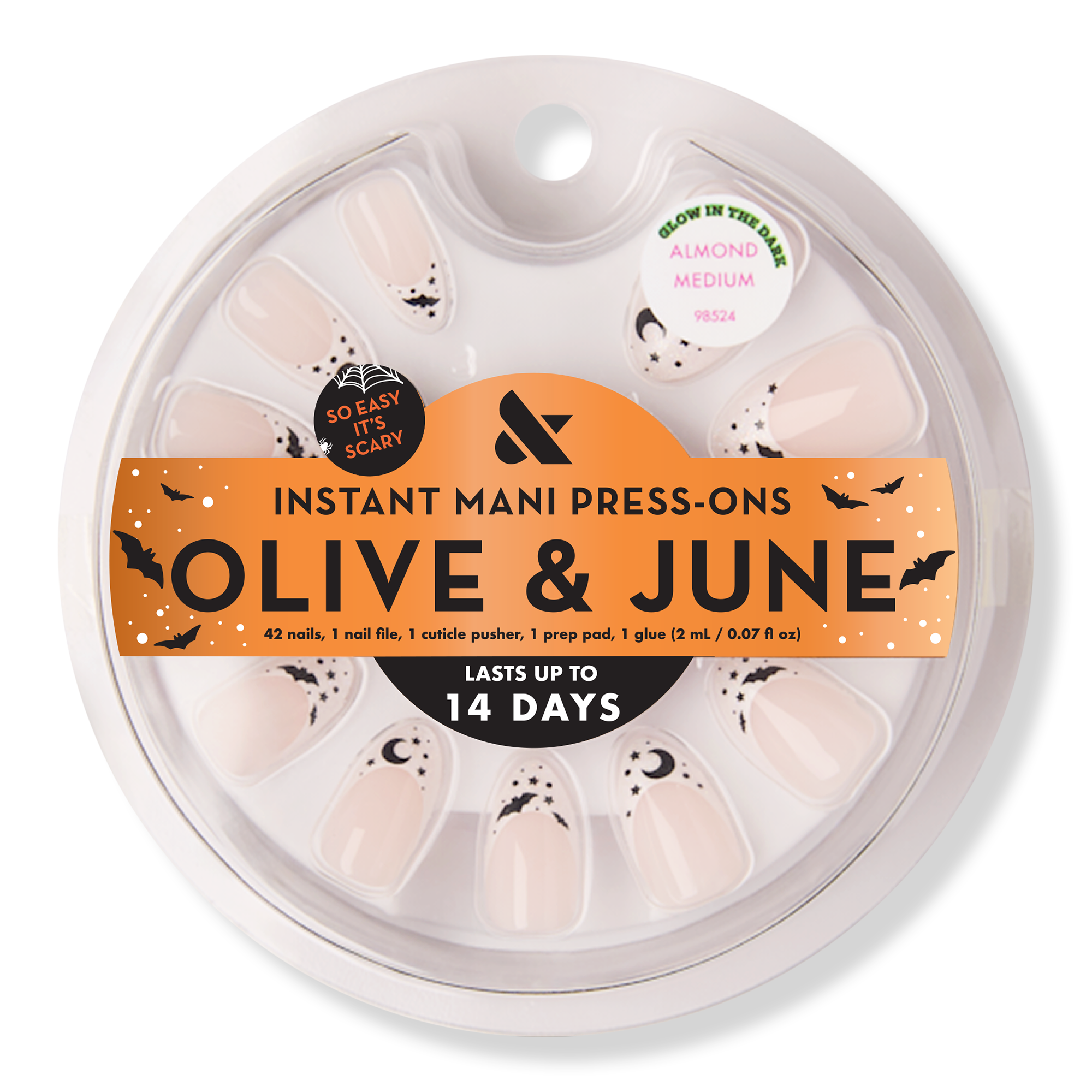 Olive & June Instant Mani Halloween Press-On Nails Witching Hour French #1