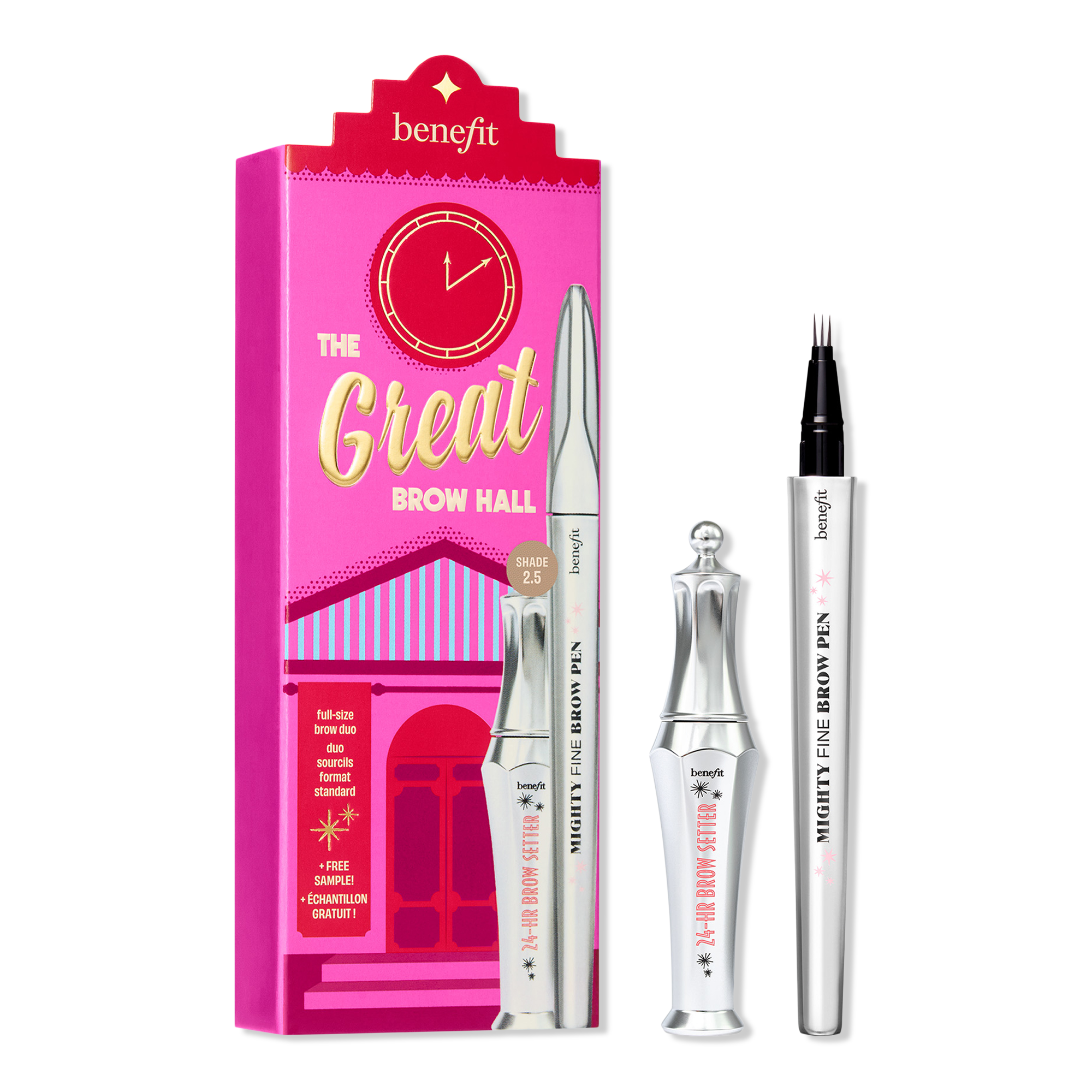 Подарочный набор полноразмерных средств для бровей Benefit Cosmetics The Great Brow Hall, цвет: Shade 2.5