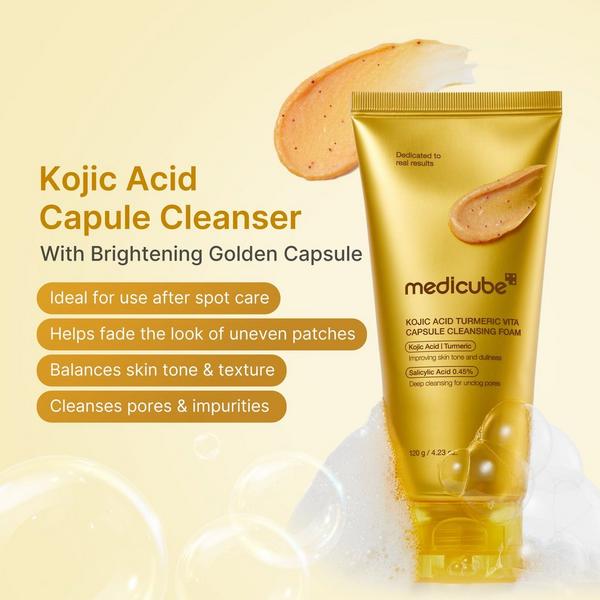 medicube Kojic Acid Turmeric Vita Capsule Cleansing Foam #2