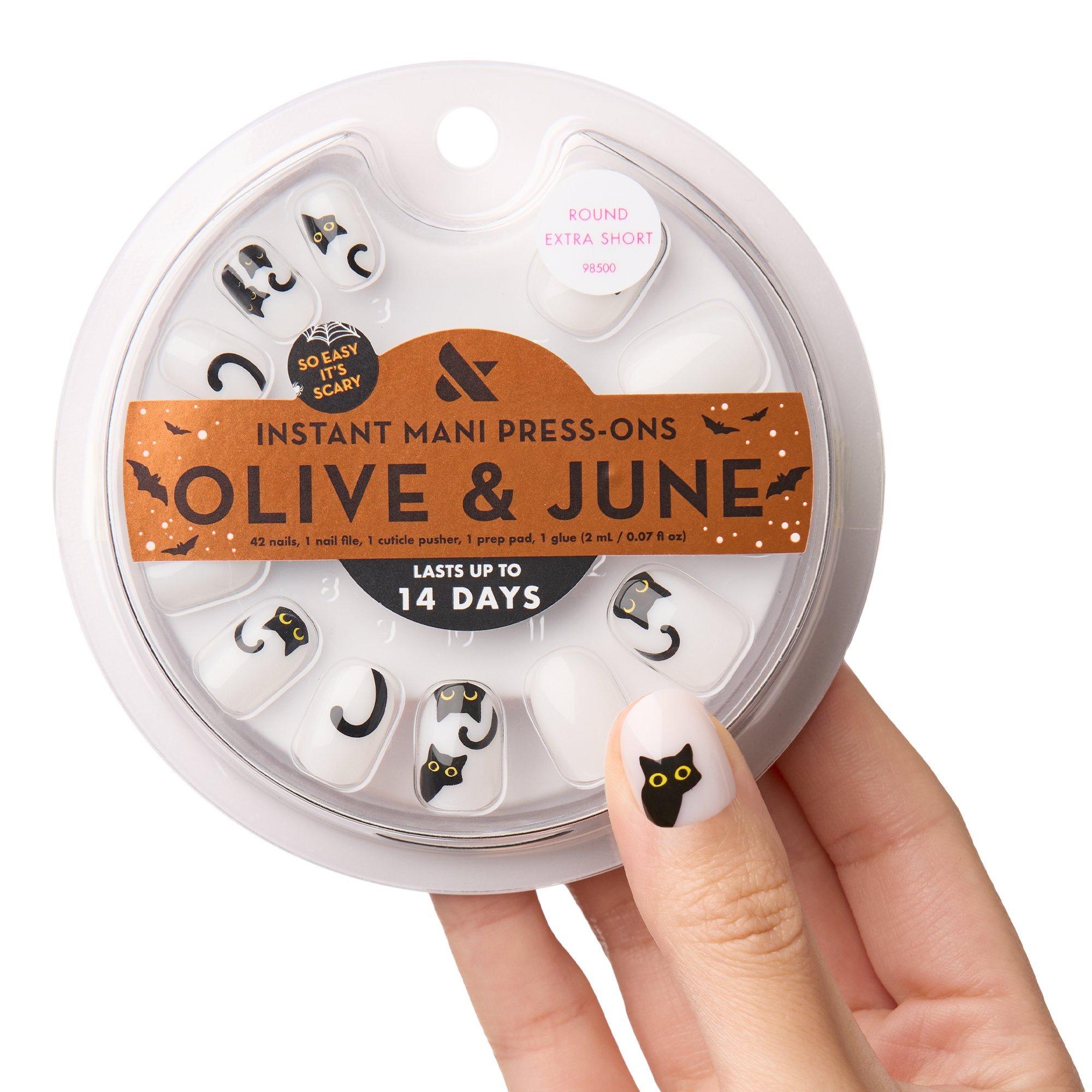Накладные ногти Olive & June Instant Mani на Хэллоуин, It's Purrfection — фото 4