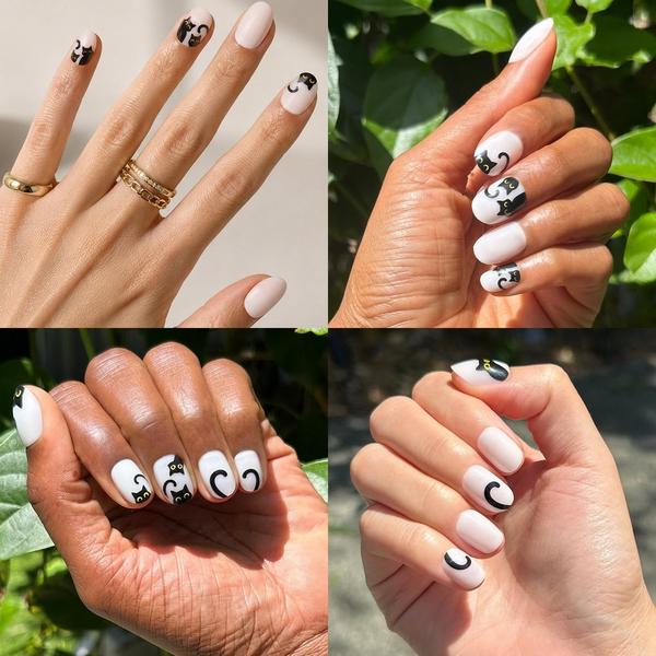 Olive & June Instant Mani Halloween Press-On Nails It’s Purrfection #7