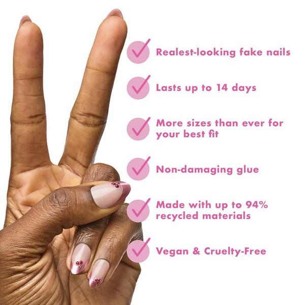 Olive & June Instant Mani Press On Nails Puffy Cherry French #4