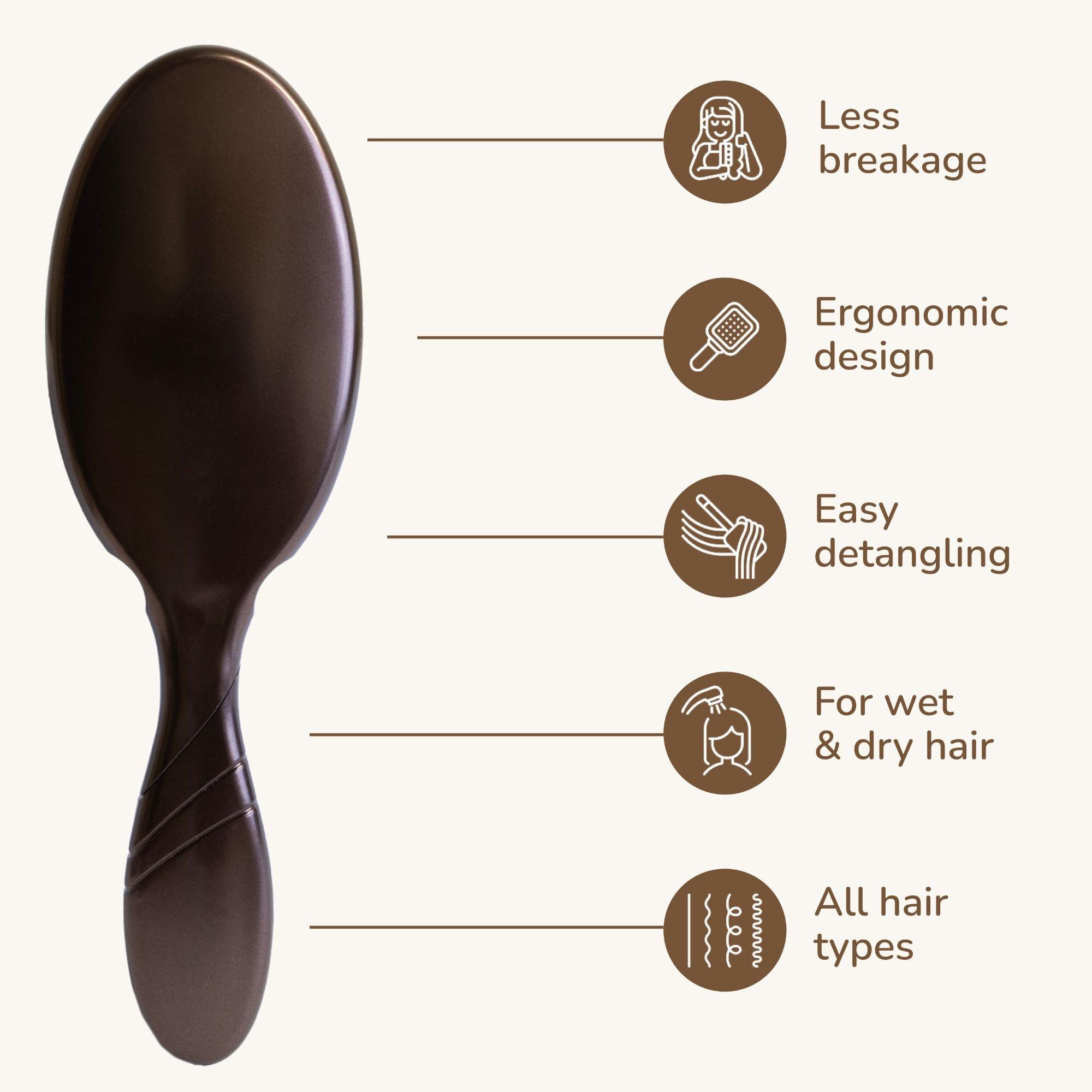 Расчёска для распутывания волос Wet Brush Patterned Poise Pro, Cream Leopard — фото 4