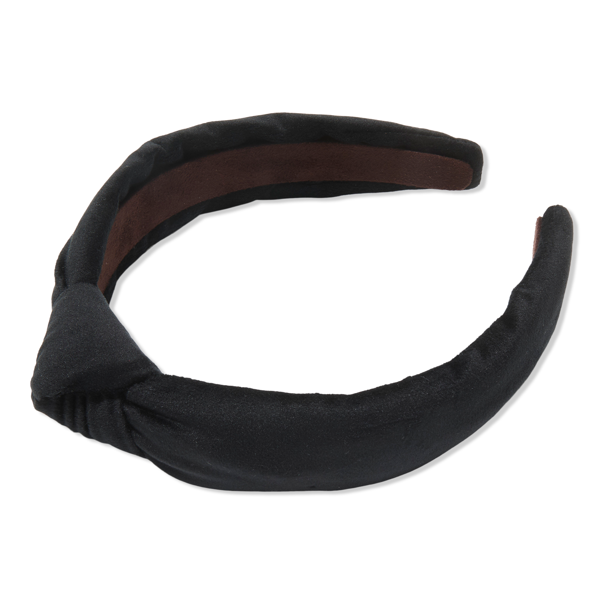 Lele Sadoughi Jet Velvet Slim Knotted Headband #1