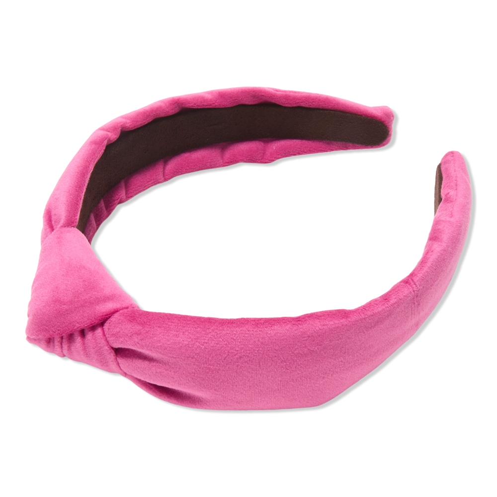 Lele Sadoughi Bubble Gum Pink Velvet Slim Knotted Headband - Bubble Gum Pink