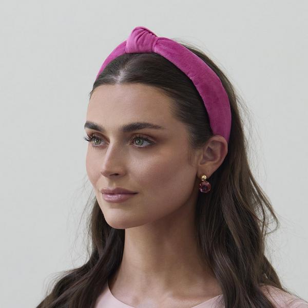 Lele Sadoughi Velvet Slim Knotted Headband #5