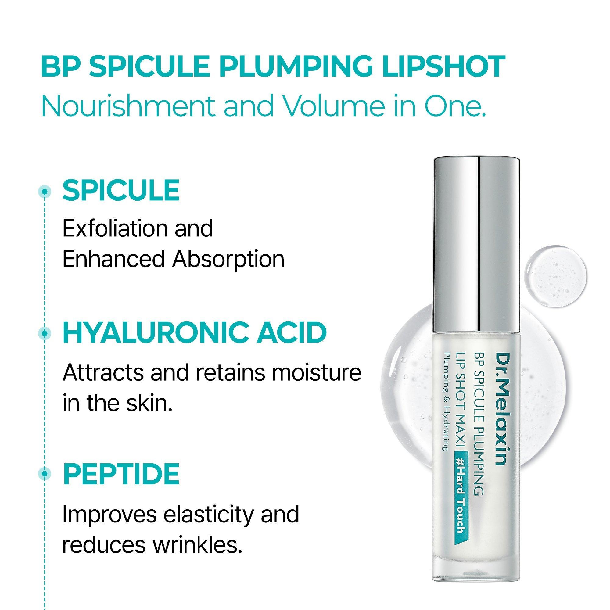 Средство для увеличения объёма губ Dr. Melaxin BP Spicule Plumping Lip Shot Maxi — фото 6
