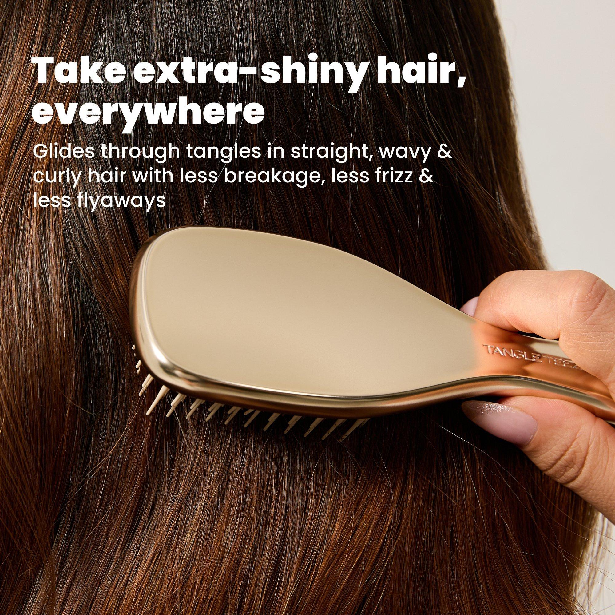 Мини-расчёска для распутывания волос Tangle Teezer The Ultimate Detangler Chrome, цвет: Шампань золотой — фото 6