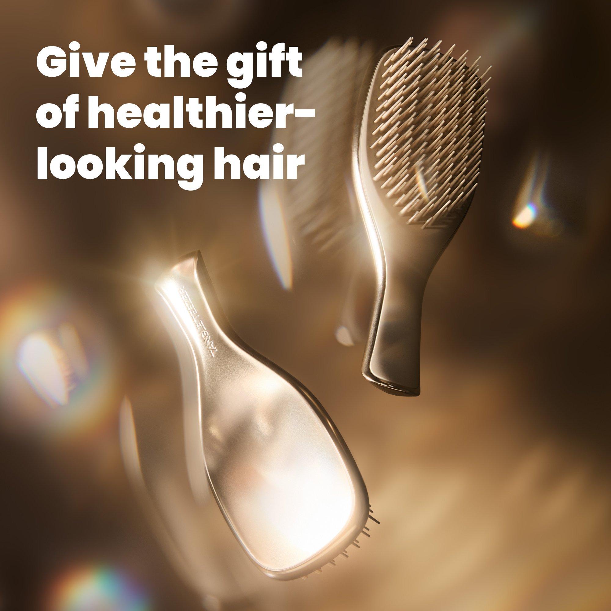 Мини-расчёска для распутывания волос Tangle Teezer The Ultimate Detangler Chrome, цвет: Шампань золотой — фото 7