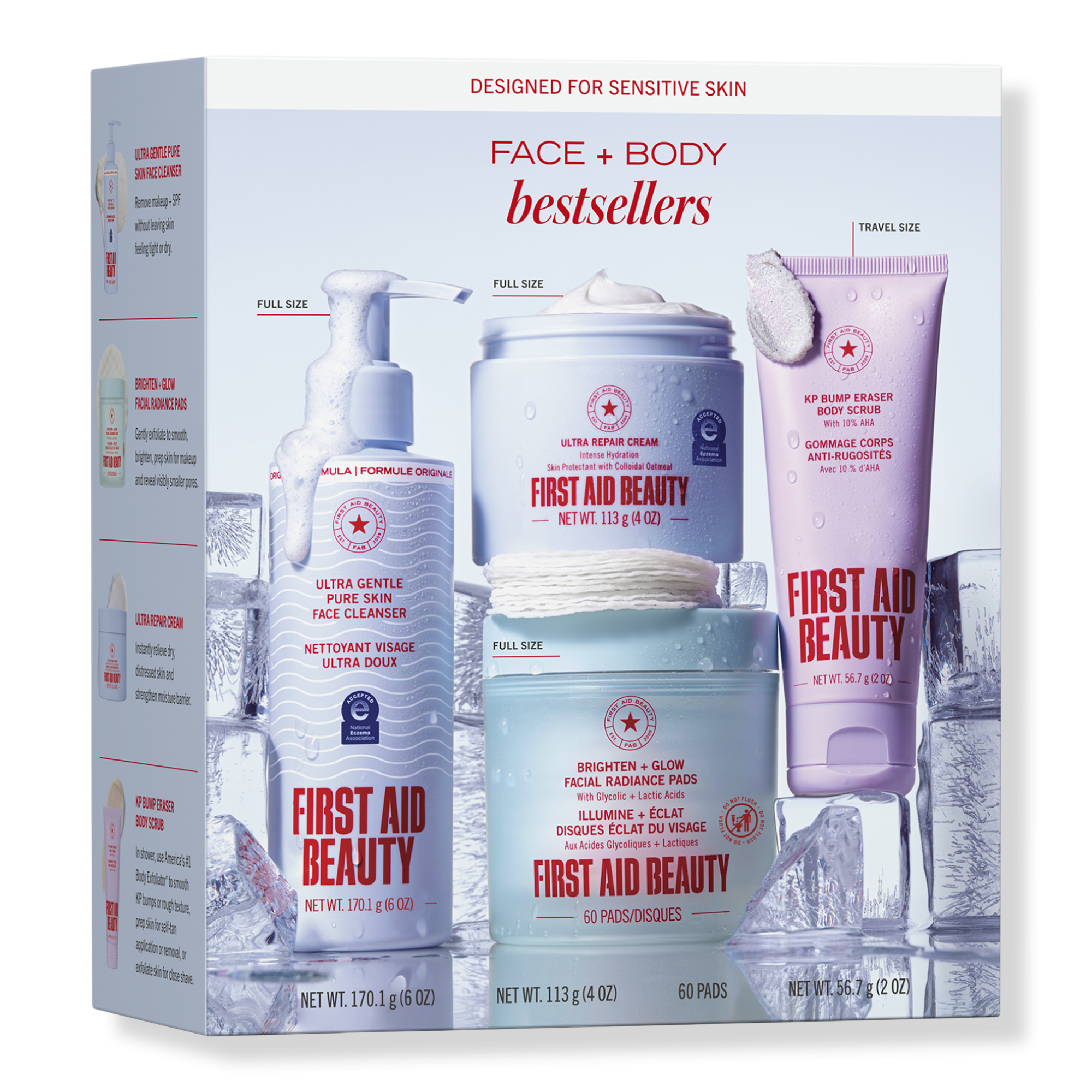 First Aid Beauty Face and Body Bestsellers Full Size Skincare Value Set #1