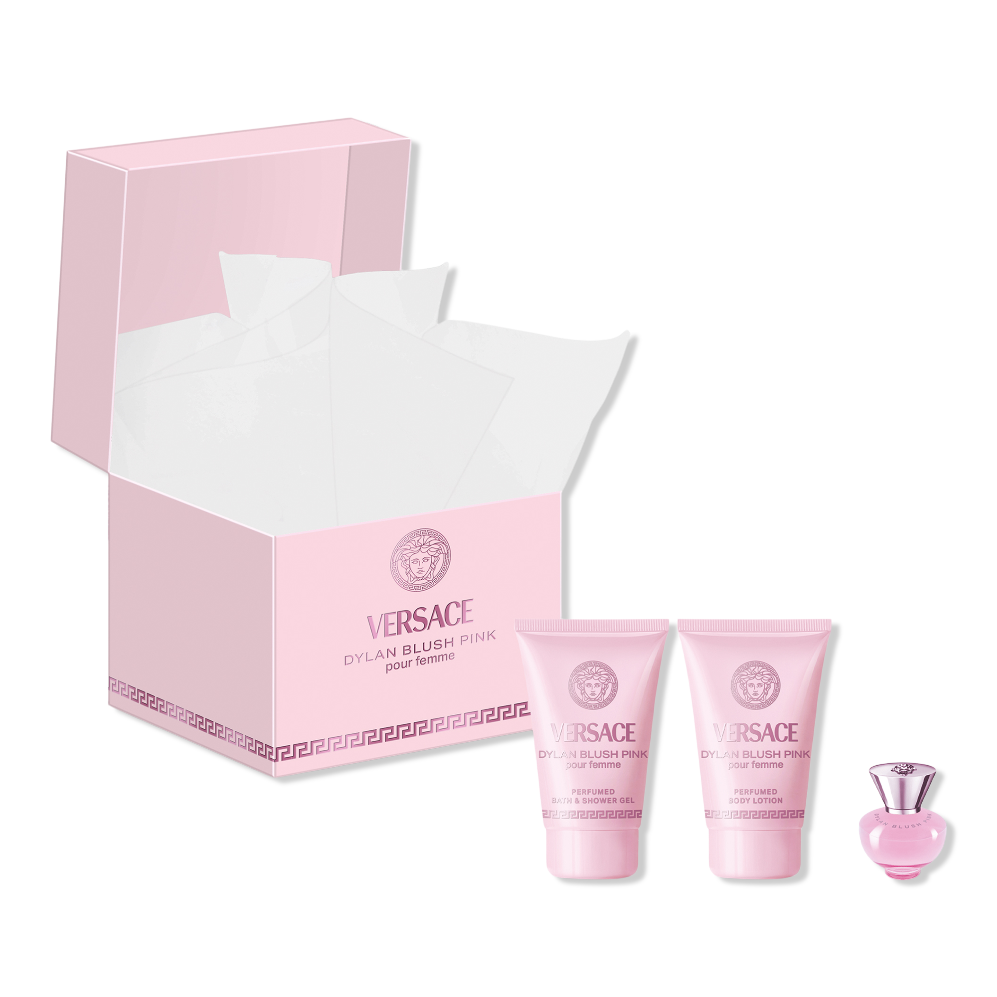 Versace Free Blush Pink Mini Coffret with select large spray purchase #1