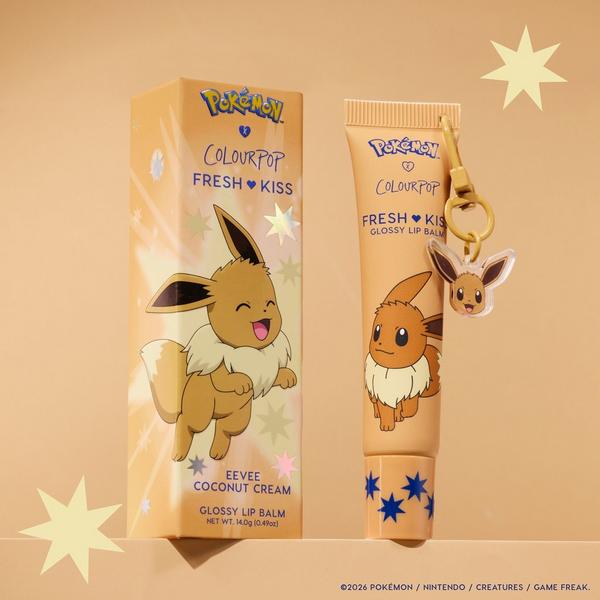 ColourPop ColourPop X Pokémon Fresh Kiss Glossy Lip Balm w/ Keychain Charm Eevee #3