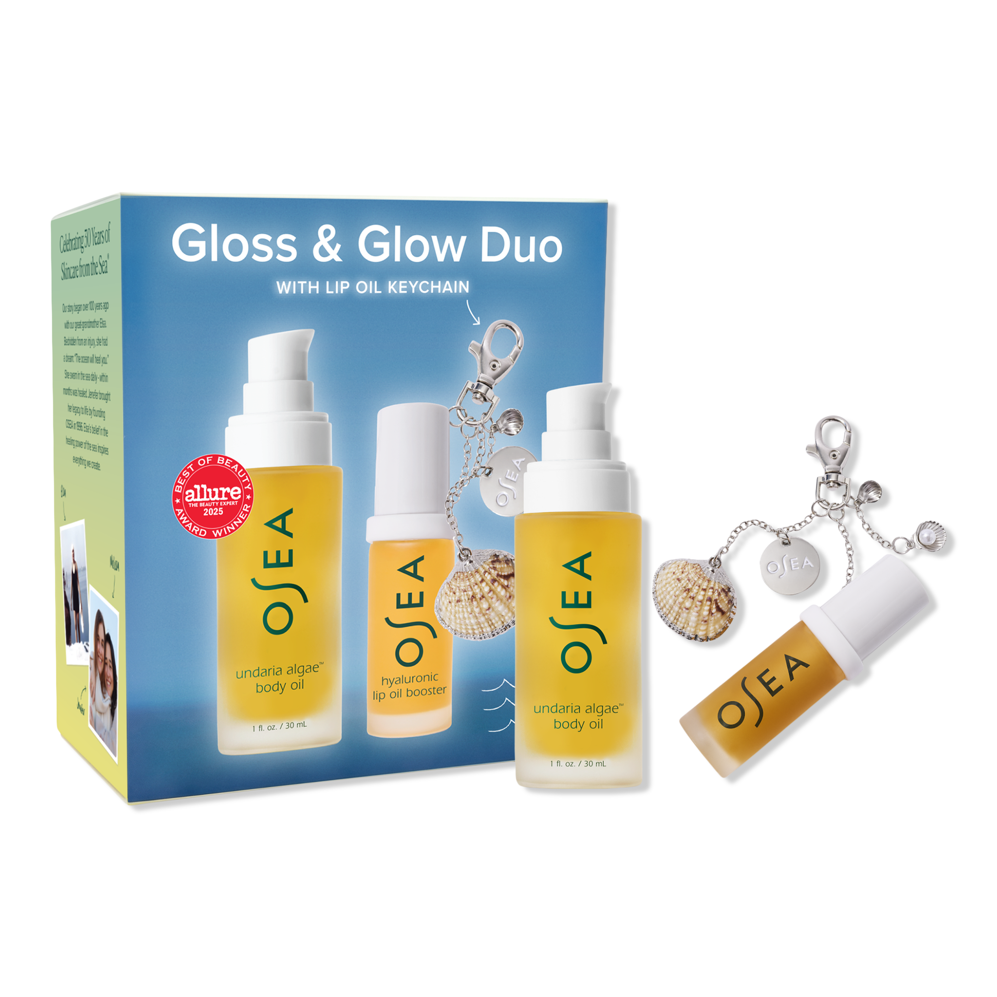 OSEA Gloss & Glow Duo with Lip Oil Keychain #1