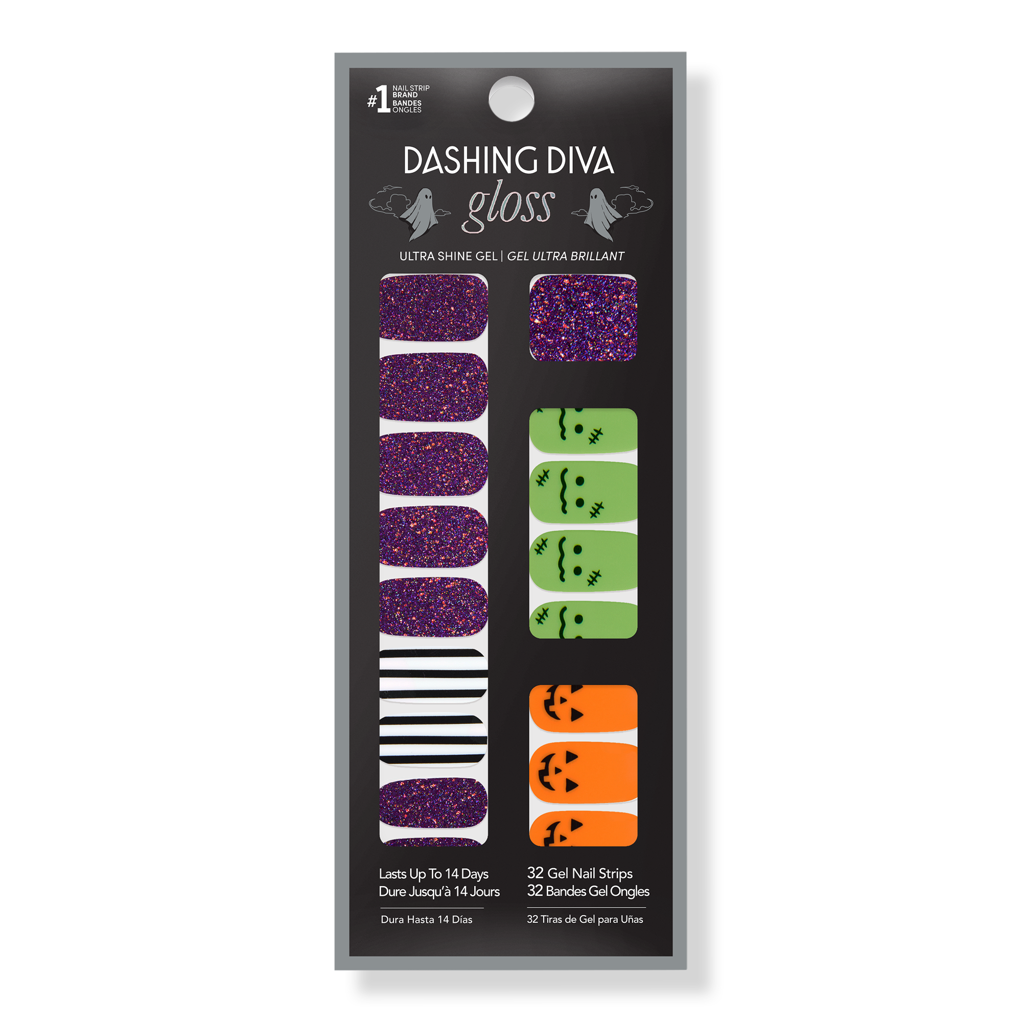Dashing Diva GLOSS, Gel Nail Strips, Monster League #1