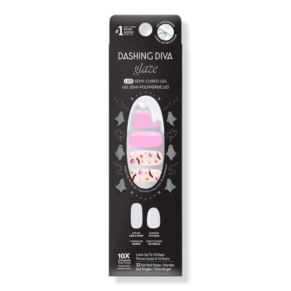 Dashing Diva GLAZE DESIGN, Semi-Cured Gel Nail Strips, What's Your Costume #1