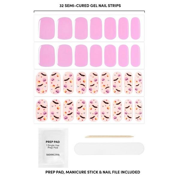 Dashing Diva GLAZE DESIGN, Semi-Cured Gel Nail Strips, What's Your Costume #2