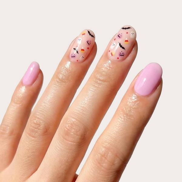 Dashing Diva GLAZE DESIGN, Semi-Cured Gel Nail Strips, What's Your Costume #3