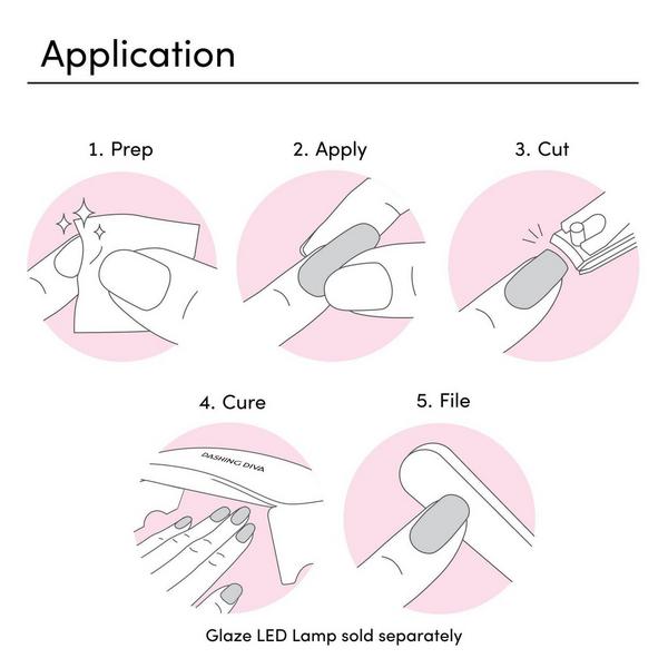 Dashing Diva GLAZE DESIGN, Semi-Cured Gel Nail Strips, What's Your Costume #4