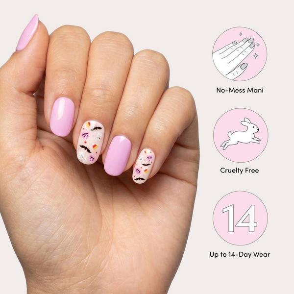 Dashing Diva GLAZE DESIGN, Semi-Cured Gel Nail Strips, What's Your Costume #5