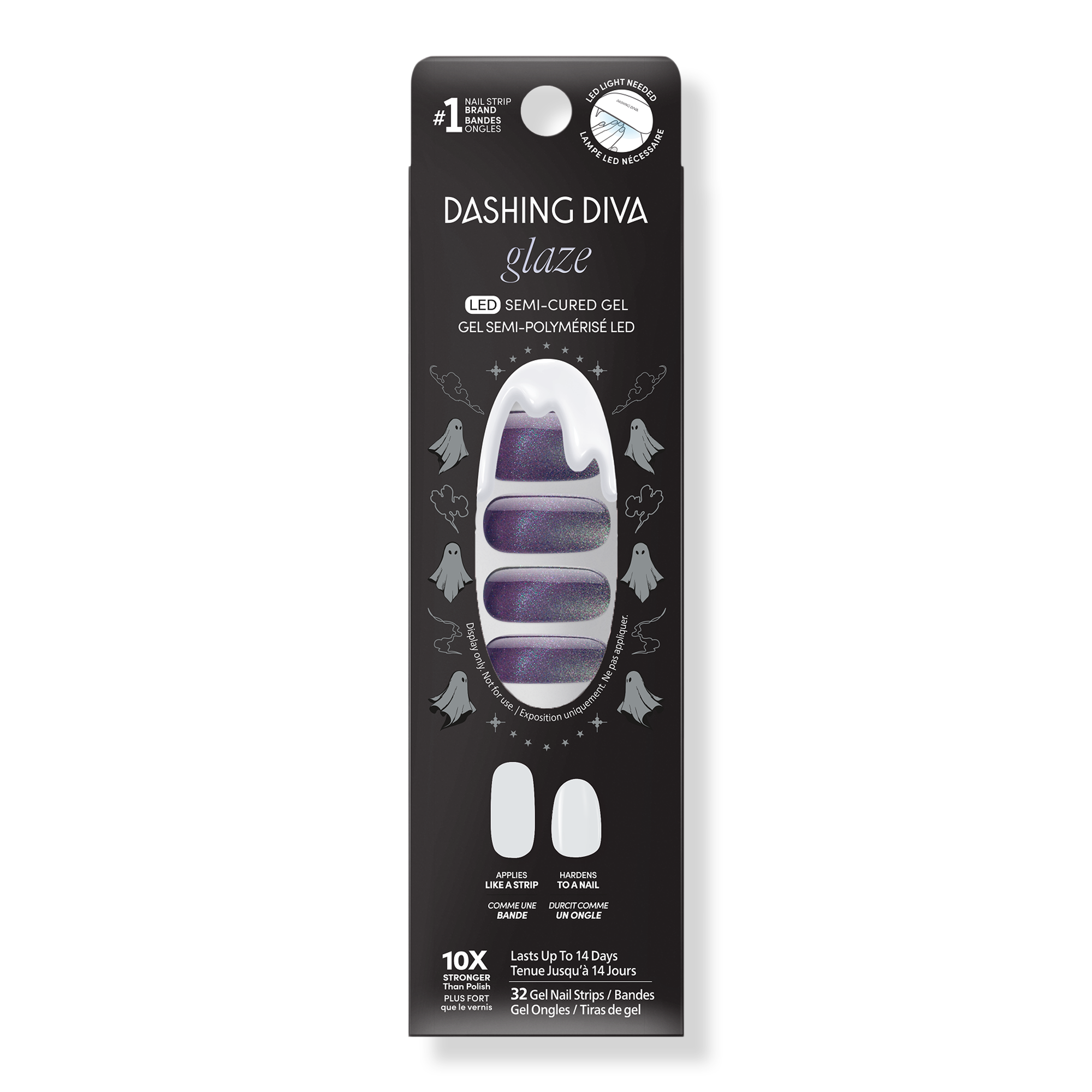 Dashing Diva GLAZE DESIGN, Semi-Cured Gel Nail Strips, Potion #1