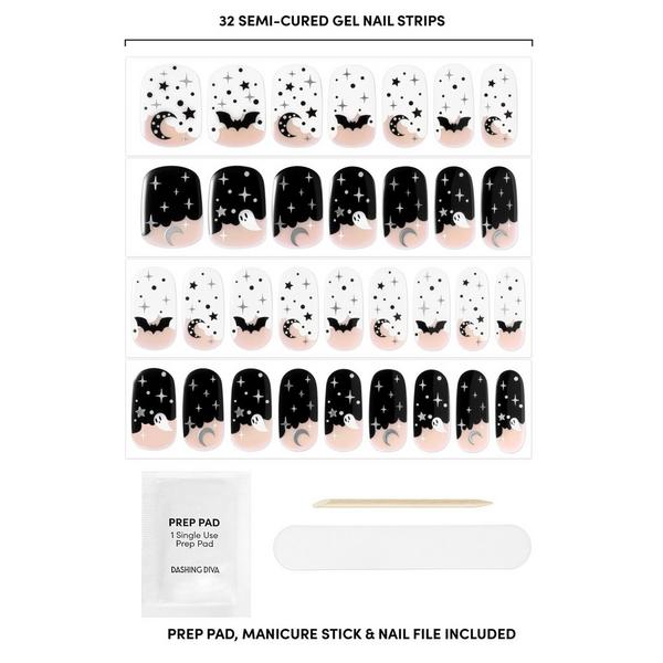 Dashing Diva GLAZE DESIGN, Semi-Cured Gel Nail Strips, By Night #2