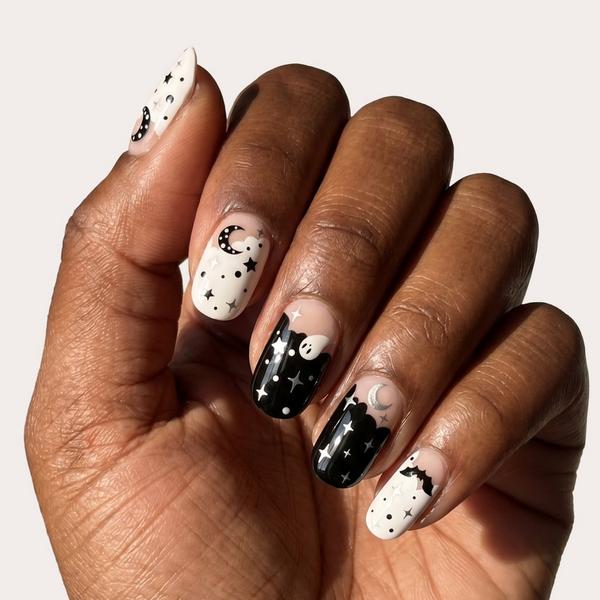 Dashing Diva GLAZE DESIGN, Semi-Cured Gel Nail Strips, By Night #3