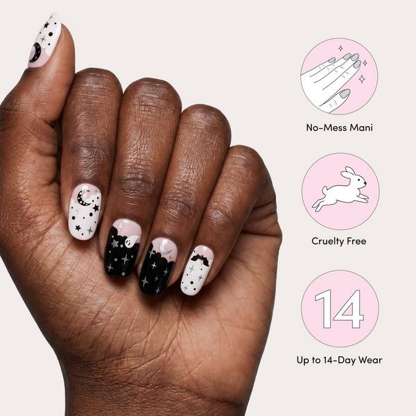 Dashing Diva GLAZE DESIGN, Semi-Cured Gel Nail Strips, By Night #5