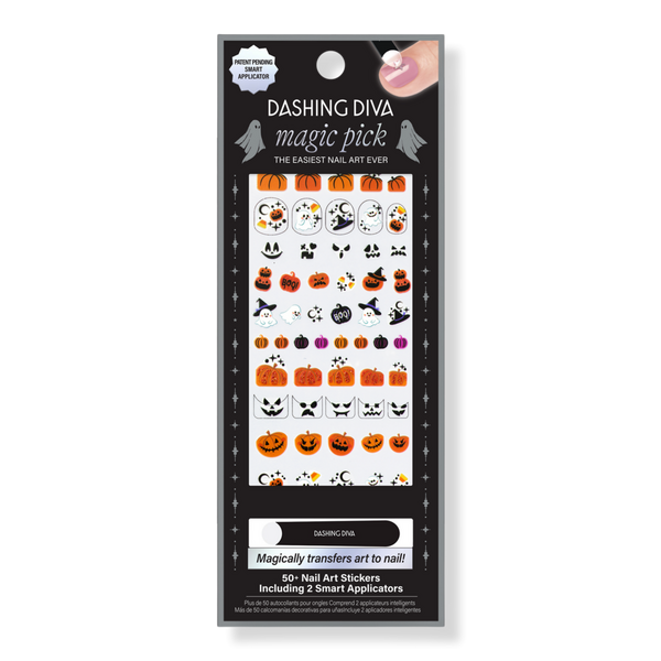 Dashing Diva Magic Pick Nail Art Stickers, Pumpkin Pickin' #1