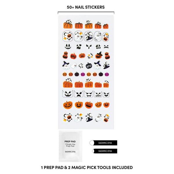 Dashing Diva Magic Pick Nail Art Stickers, Pumpkin Pickin' #2