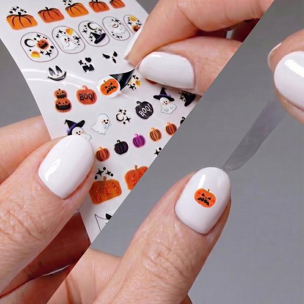 Dashing Diva Magic Pick Nail Art Stickers, Pumpkin Pickin' #4