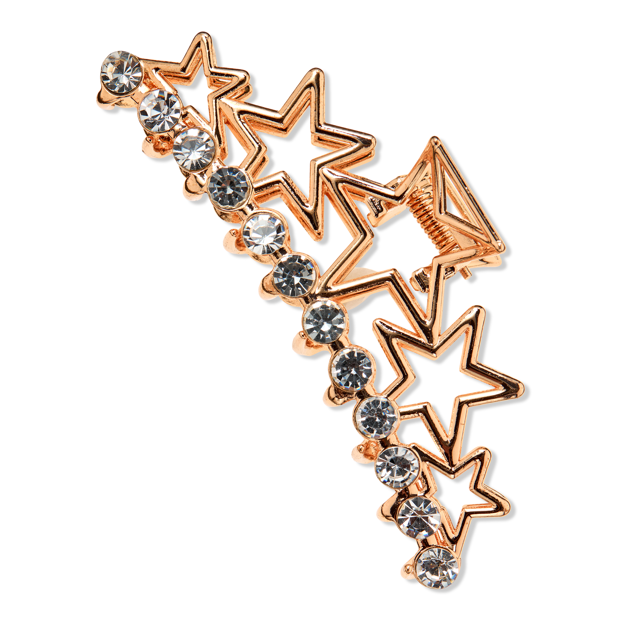 Conair Accessories Metal Gold Star Claw Clip with Clear Stones #1