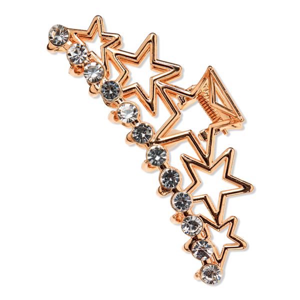 Conair Accessories Metal Gold Star Claw Clip with Clear Stones #1