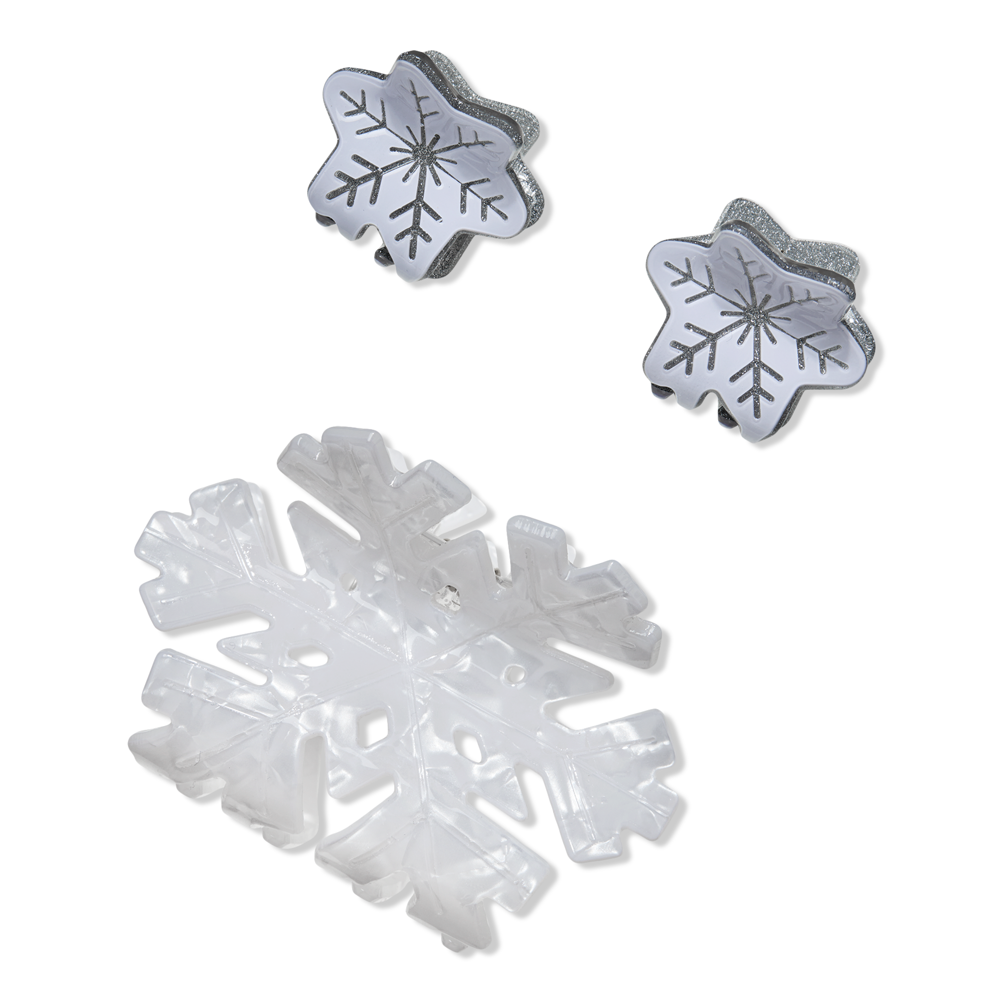 Conair Accessories Mixed Snowflake Acrylic Claw Clips #1