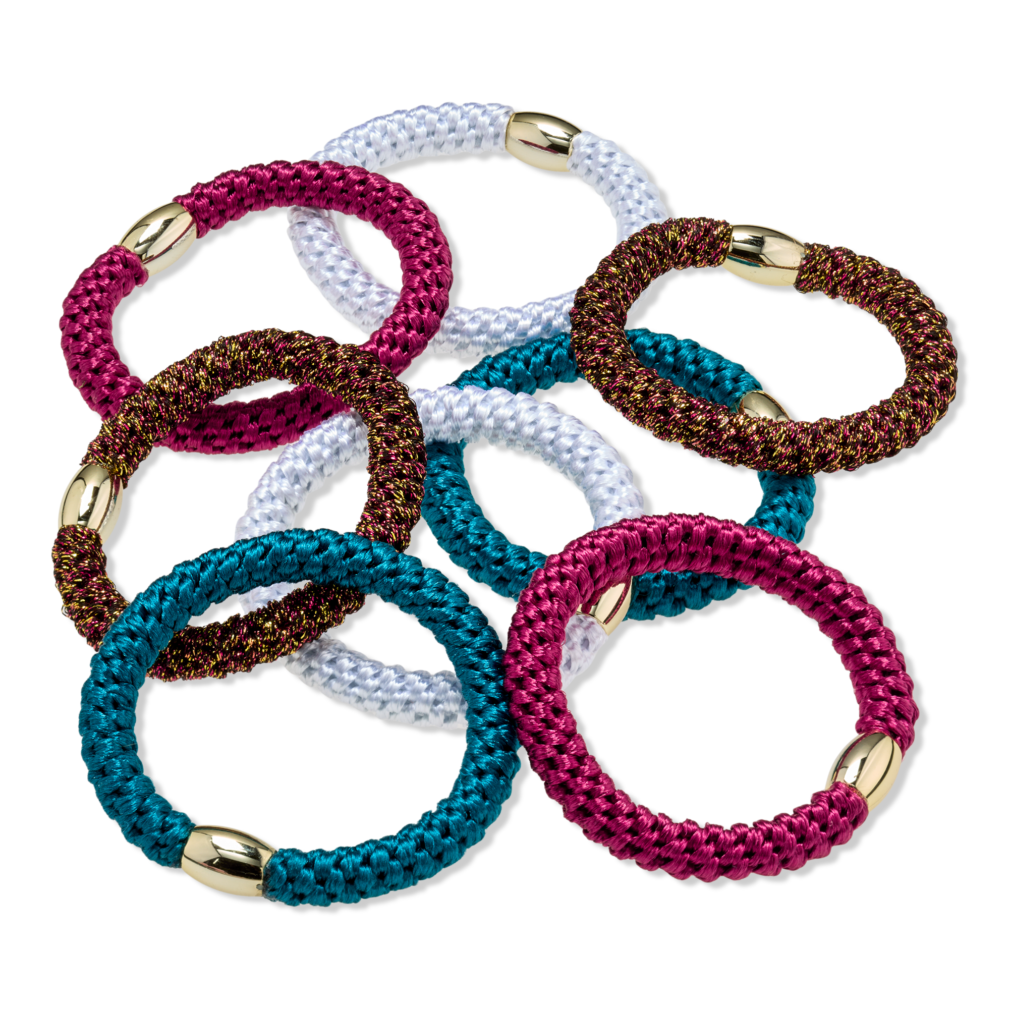 Conair Accessories Mixed Elastics with Gold Bead #1