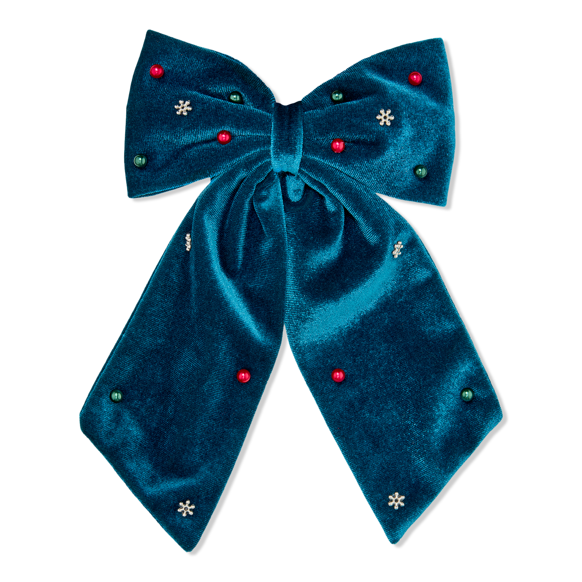 Conair Accessories Blue Velvet Bow Barrette with Stones #1