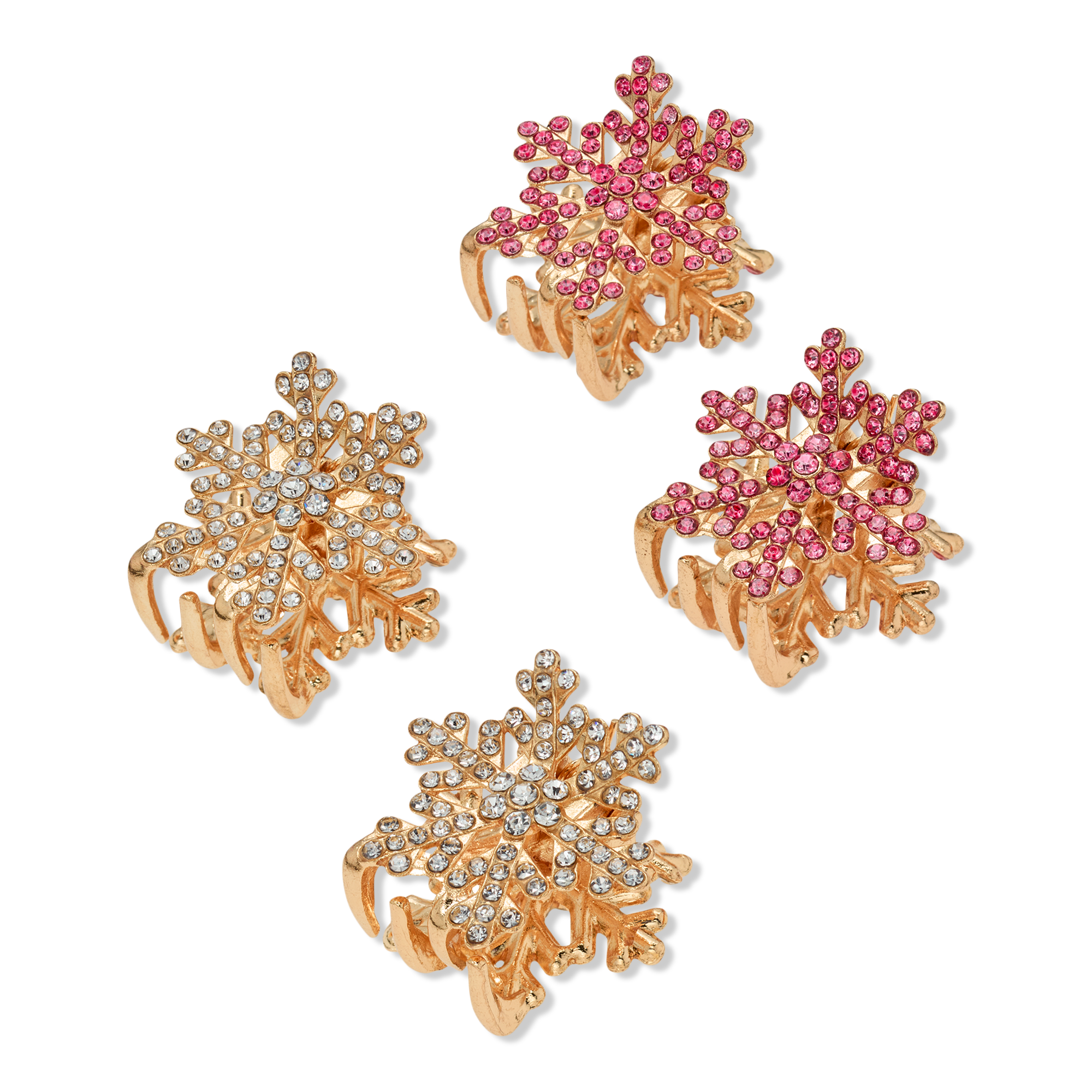 Conair Accessories Assorted Metal Gold Snowflake Claw Clips #1