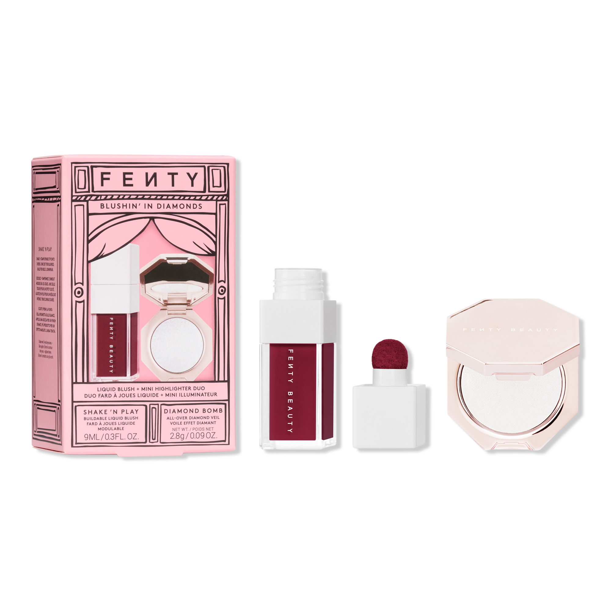 FENTY BEAUTY by Rihanna Подарочный набор: жидкие румяна и хайлайтер Fenty Beauty Blushin' In Diamonds — фото 1