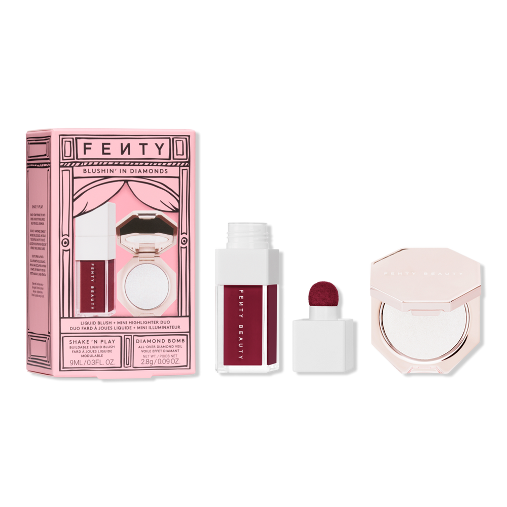 FENTY BEAUTY by Rihanna Blushin' In Diamonds Liquid Blush + Highlighter Duo​ Makeup Gift Set
