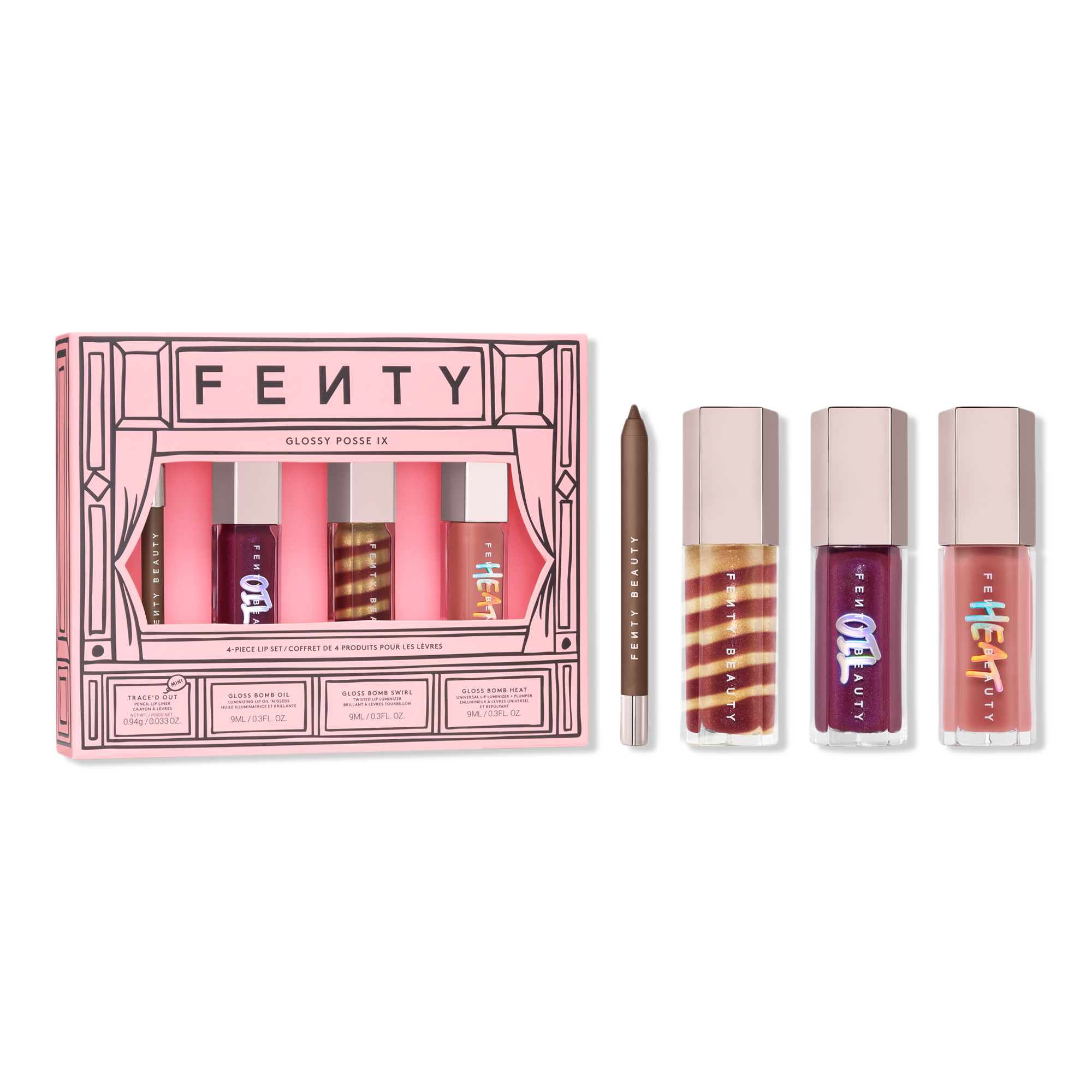Подарочный набор для губ из 4 предметов Fenty Beauty by Rihanna Glossy Posse IX — фото 1