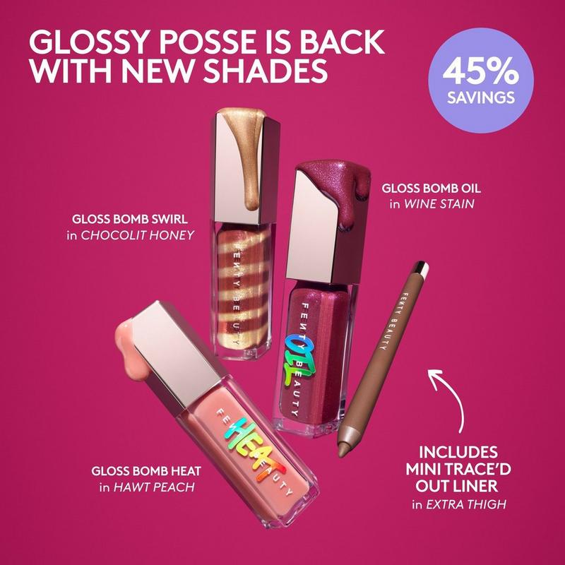 FENTY BEAUTY by Rihanna - Glossy Posse IX 4-Piece Lip Makeup Gift