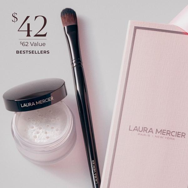 Laura Mercier Awaken Your Eyes Secret Brightening Powder & Brush Gift Set #6