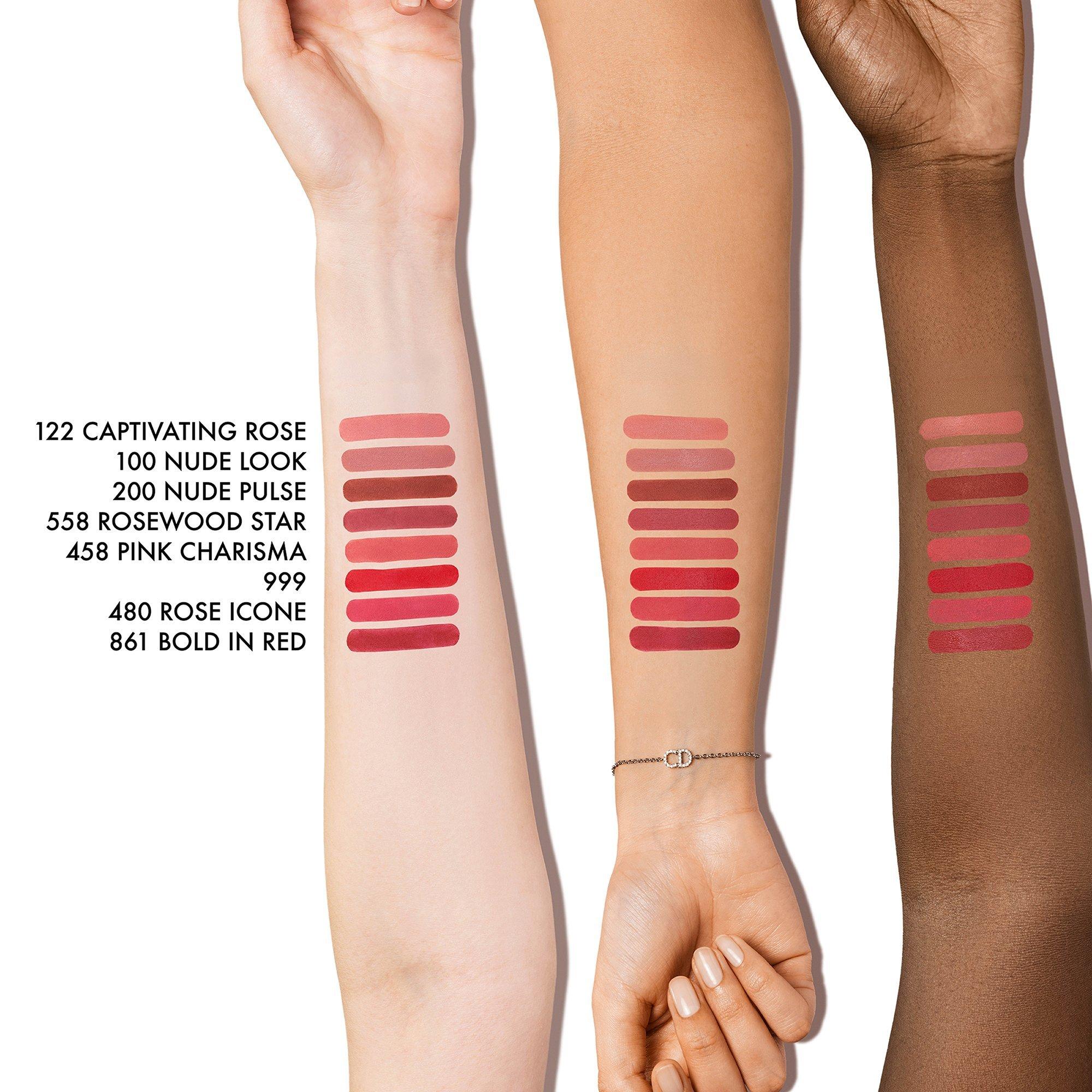 Матовая жидкая помада с эффектом размытия Dior Rouge On Stage Ink Blur, цвет: 100 Телесный — фото 6