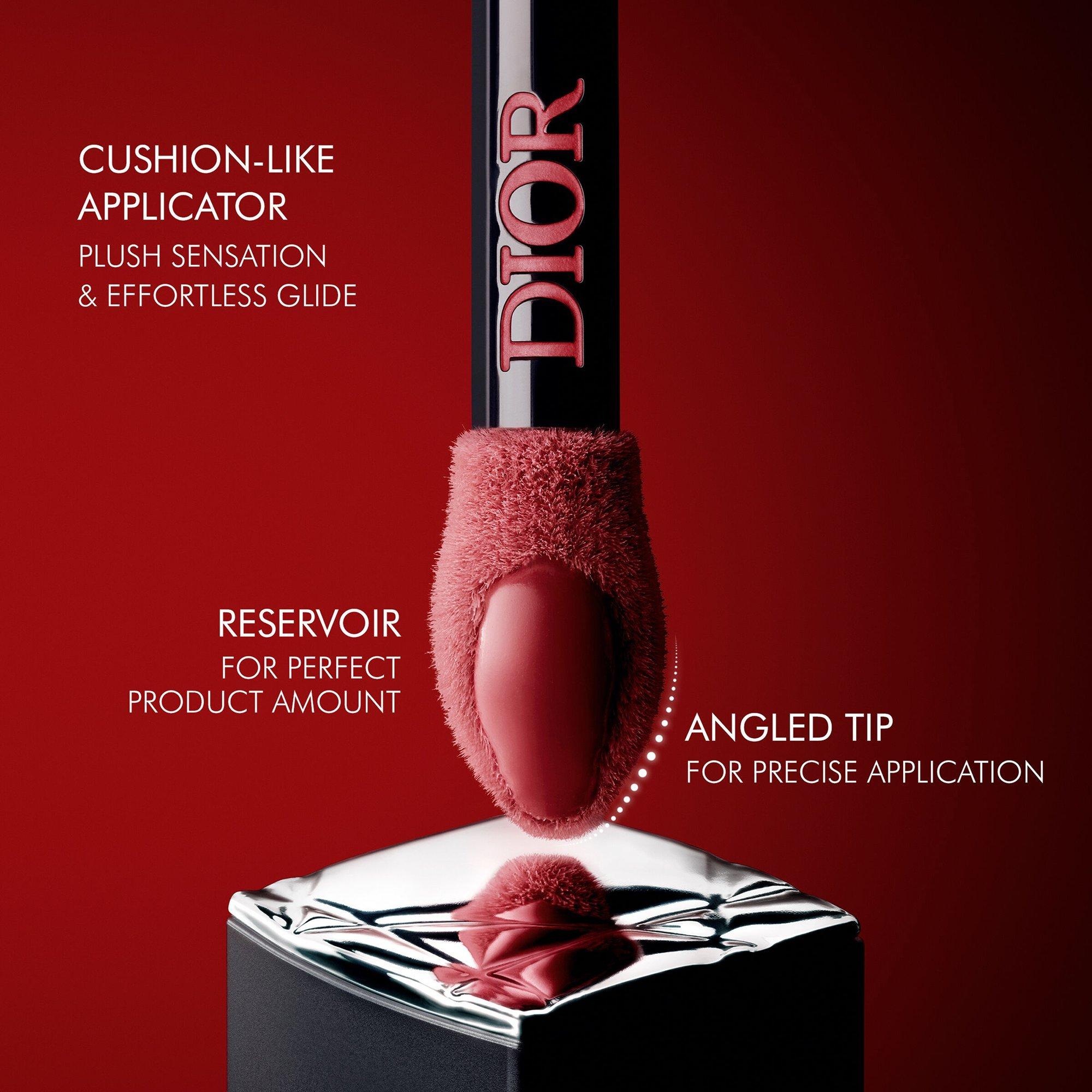Матовая жидкая помада с эффектом размытия Dior Rouge On Stage Ink Blur, цвет: 100 Телесный — фото 8