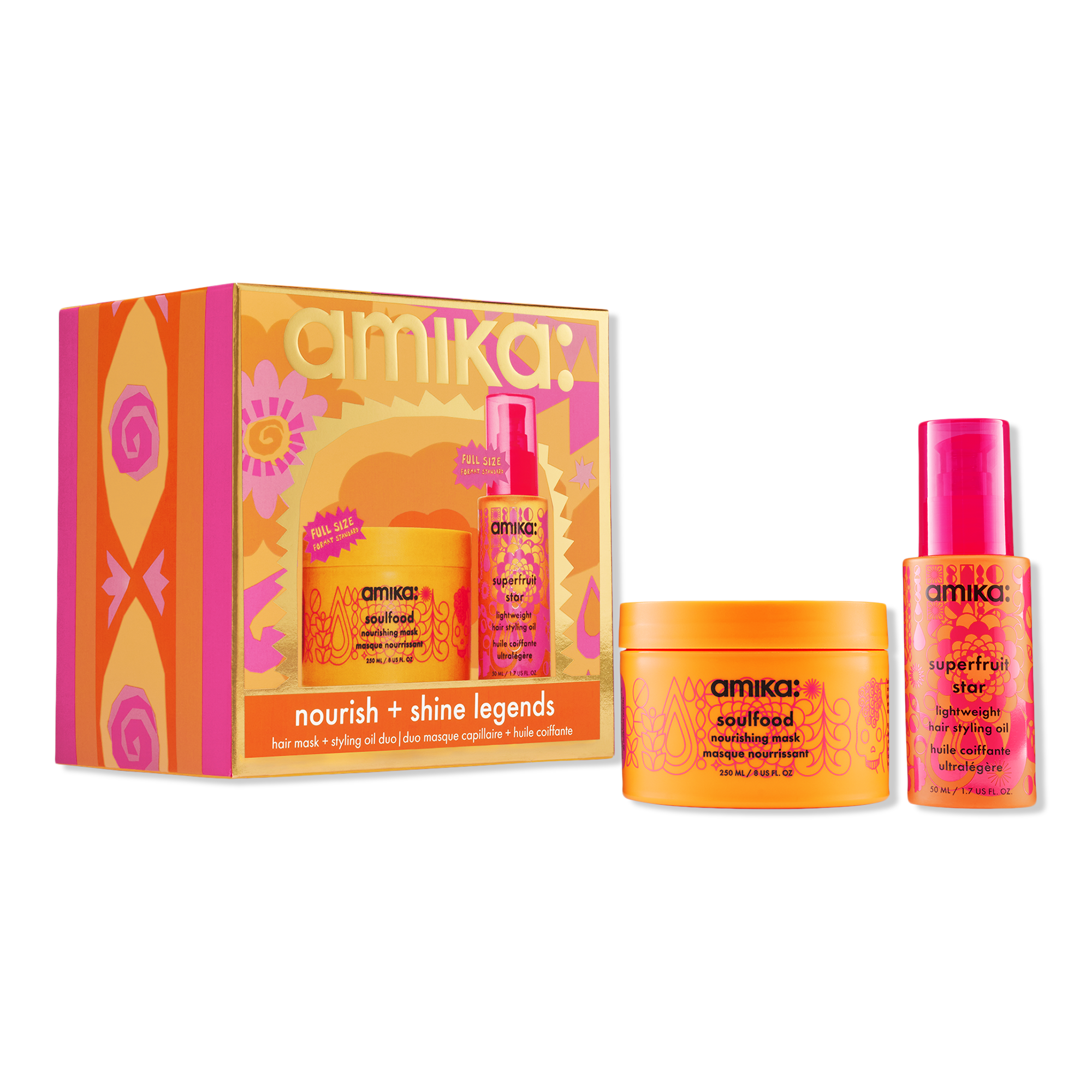 amika Nourish + Shine Legends Mask and Hair Oil Set #1
