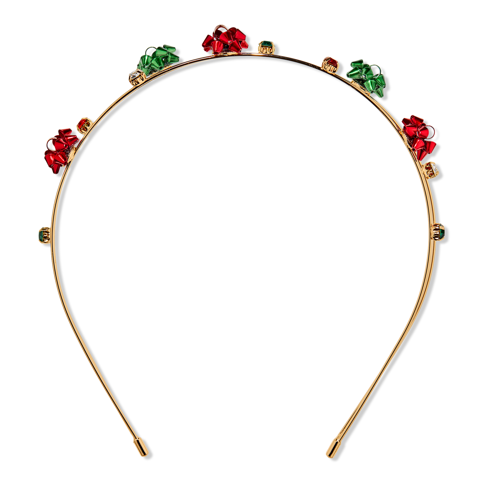 Conair Accessories Gold Metal 2-Strand Headband with Gift-Bows and Stones #1