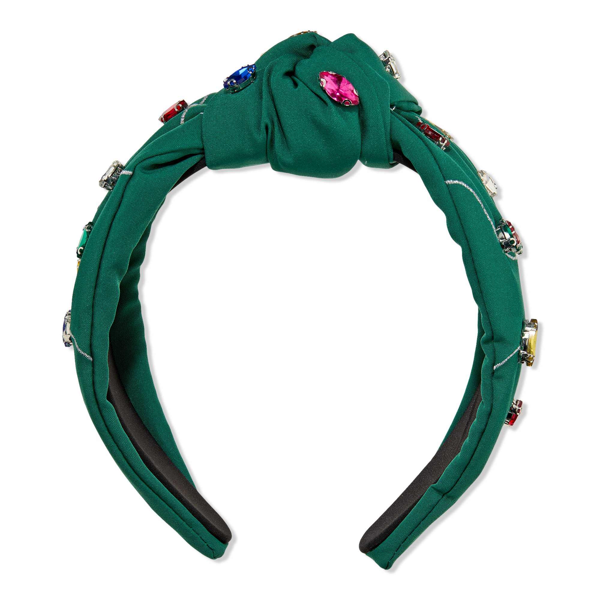 Conair Accessories Green Knotted Headband with Multi-Color Stones #1