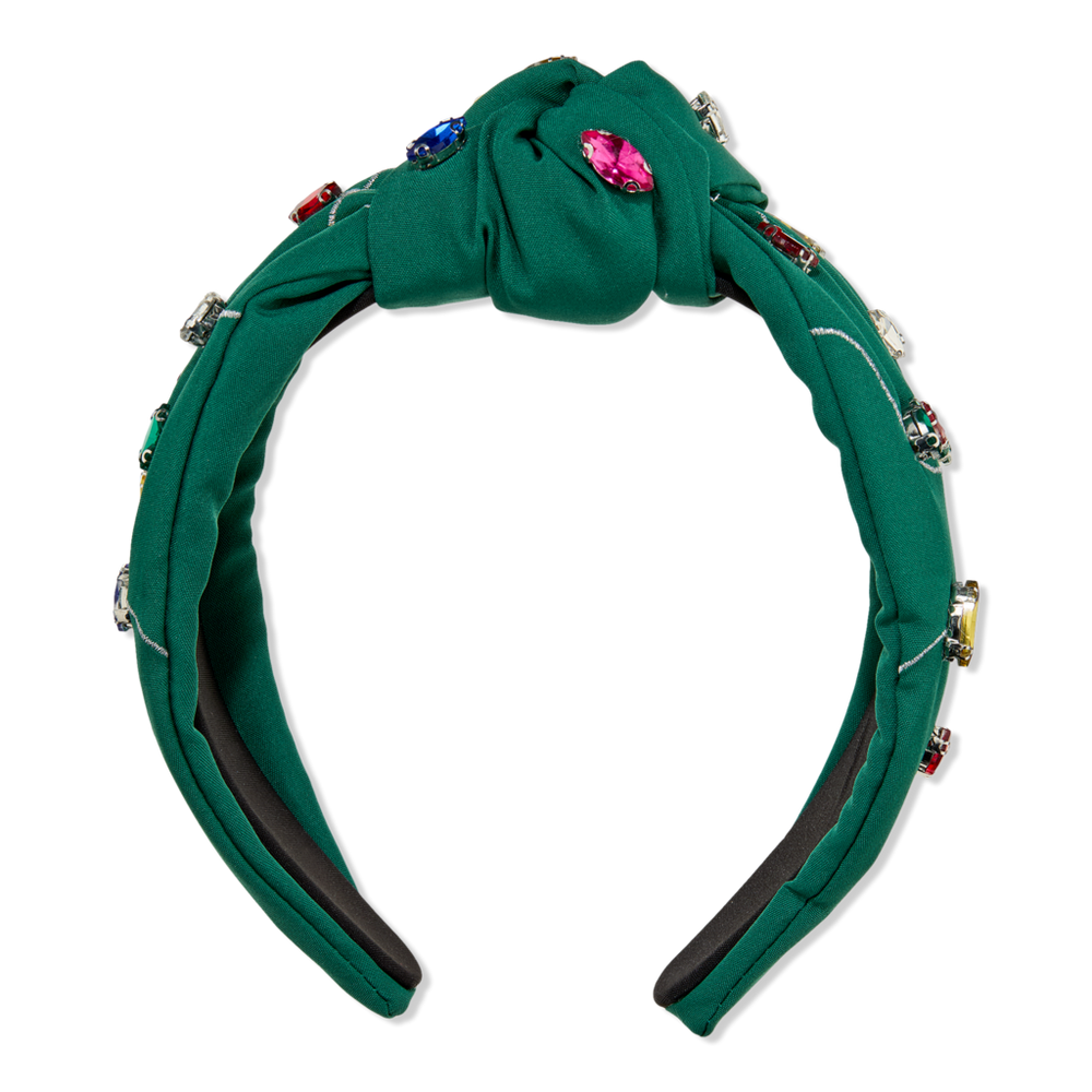 Conair Accessories Green Knotted Headband with Multi-Color Stones