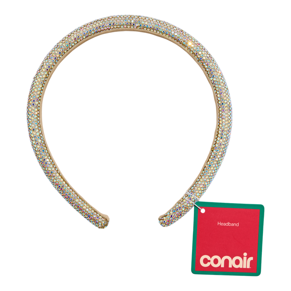 Conair Accessories Silver Padded Headband with Clear Stones #2